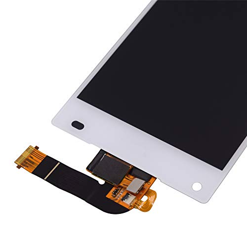 Image of LCD Screen Display with Digitizer Touch Panel Without Bezel Frame Compatible with Sony Xperia Z5 Compact E5803 E5823(White)