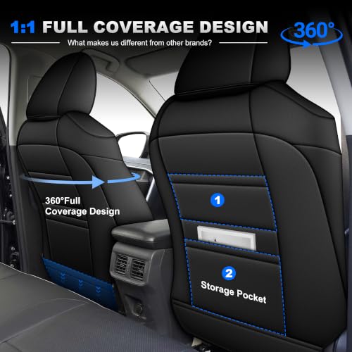 Image of AOMSAZTO Custom Fit Seat Covers for Toyota RAV4 2019-2025 Gas Models Kit