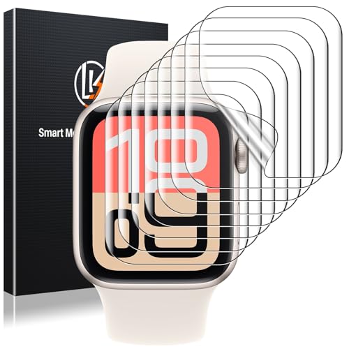 LK 6 Pack for Apple Watch Screen Protector 40mm Apple Watch SE Series 6/5/4 Screen Protector- Anti-Scratch Self-Healing Soft TPU Bubble Free HD Transparent Touch Sensitive