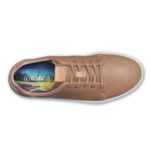 Image of OluKai Wailea Women's Golf Shoes, Spikeless Golf Shoes, Supple Full-Grain Leather & Contoured Footbed, Waterproof & Stain-Resistant