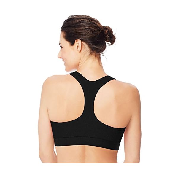 Hanes-Sport-Womens-Compression-Racerback-Sports-Bra Hanes Sport Women's Compression Racerback Sports Bra,Black,Medium