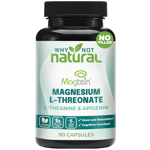 Magnesium L-Threonate Complex with Apigenin and L-theanine 90 Capsules Patented Magtein Supplement