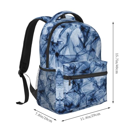 Mochila para laptop EdWal de viaje impermeable con estampado de mármol 2