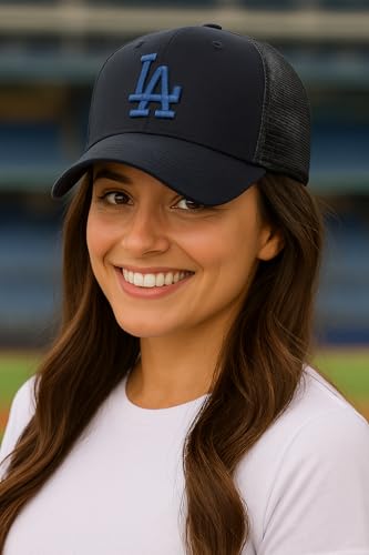 Gorra Trucker Malla Los Angeles Negra Ajustable miniatura 4