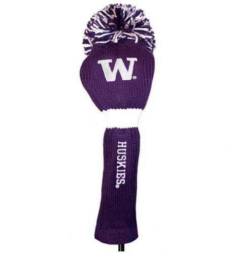 Team Golf NCAA Pom Pom Golf Club Headcover, Classic Knit Style, Extra Long Sock for Shaft Protection, Elastic Middle to Prevent Falling Off