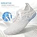 Hike Barefoot Shoes Women's,Water Shoes Men's,Breathable & Non-Slip Athletic Footwear Wide Toe Water Shoe,Swim Surf Hiking Walking Shoe White Blue