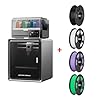 (PLA 4KG Bundle) Anycubic Kobra S1 Combo 3D Printer, 4 Stunning Multicolor with Anycubic ACE PRO, 600mm/s High Speed + ANYCUBIC PLA Filament 1.75mm, 4kg, Black+White+Purple+Green
