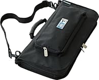 13 x 6 x 2 outer zipped pocket Holds 13 pairs of sticks Fits bicycle throne style including roc n soc Ergonomic rubber handle