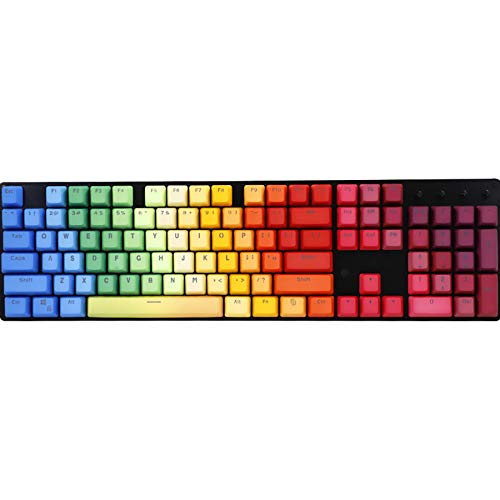 104 Keys Rainbow Gradient Double Shot PBT Translucnt Backlit...
