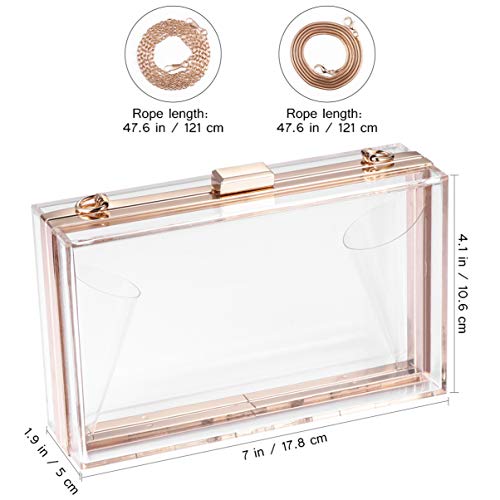 Tendycoco — Bolsa de embreagem transparente transparente para mulheres