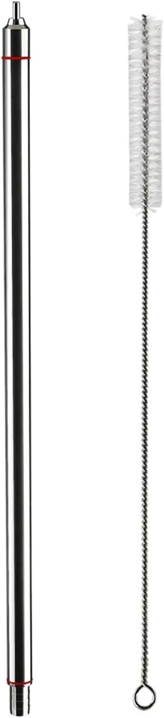 Brewing Accessories 13.7'' (35cm) Length Spring Load Beer Bottle Filler with Nylon Cleaning Brush,Stainless Steel Beer Transfer,Filling Machine Brewing Accessories(B)