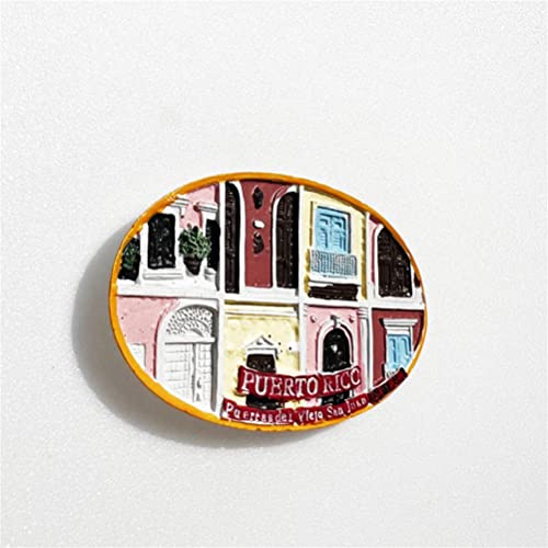 Imán decorativo artesanal San Juan Puerto Rico 3.3x2 in miniatura 3