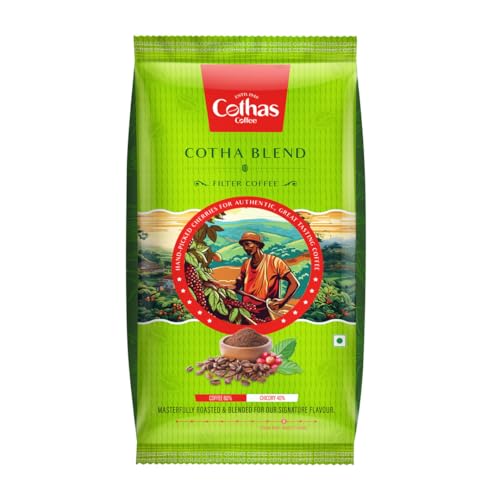 Cothas Cotha Blend Filter Coffee Powder | Roasted & Blended Signature Mix of 60% Coffee & 40% Chicory | Authentic South Indian Filter Coffee with Rich & Aromatic Flavour | 500 g Pack