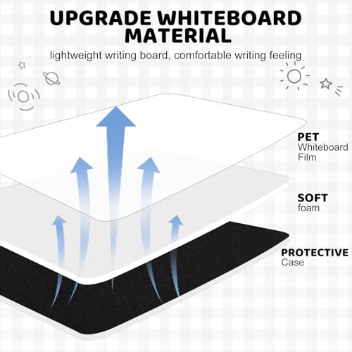 A5 Portable White Board Dry Erase, 8.4 x 6 inch Double Sided Folding Whiteboards with 2 Pens, Small Dry Erase Board Notebook for Study, Doodling, Meeting, Planning — view 5
