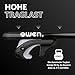 Owen 5.0 Dachträger Universal 135 cm Schwarz | Aluminium Relingträger für offene Reling | TÜV geprüft | Abschließbar | Tragfähigkeit bis 90 kg | Aerodynamisch & einfach montierbar
