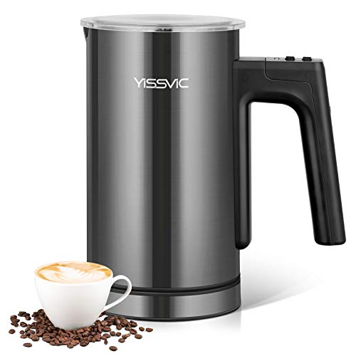 YISSVIC Milchaufschäumer 300ml Elektrisch Automatischer Milchschäumer Aufschäubar für Warme und Kalte Milch Basisstation…