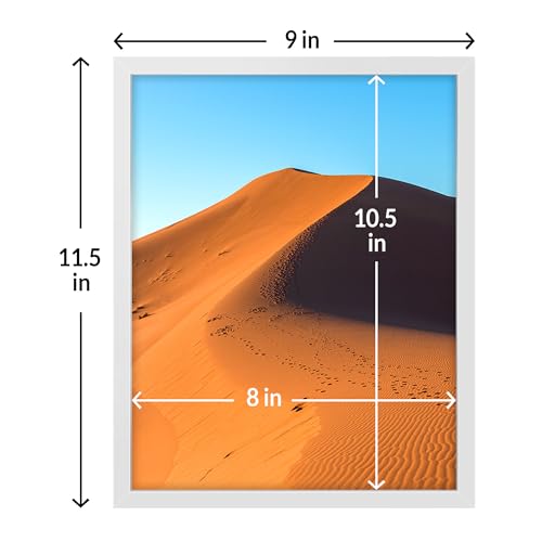 Image of LaVie Home 8.5x11 Picture Frame for Wall Display, 8.5x11 White Picture Frame with HD Plexiglas, 8.5 x 11 Diploma Frame 1 Pack, Display Frame for Vertical or Horizontal, Classic Collection