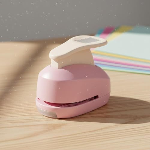 Perforadora de borde de alta precisión con mango ergonómico y elegante acabado rosa 7