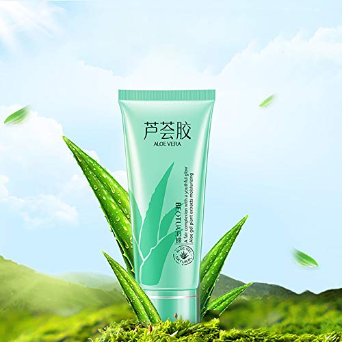 Beito 1PC Natural Pure Aloe Vera Gel Ultra Hidratante Piel Refrescante Aloe Gel Acondicionador para el cabello Hidratante Cuidado diario de la piel para el cuerpo, la cara y el cabello (40 g)