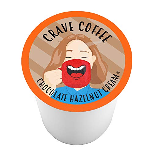 Image of Crave Beverages Chocolate Hazelnut Creme Coffee Pods for Keurig K Cup Brewers, 100 Count