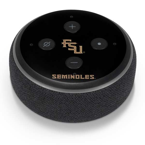 Skinit Decal Audio Skin Compatible with Amazon Echo Dot 3 - Officially Licensed Florida State FSU Seminoles Black Design
