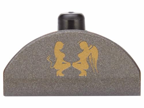 NDZ Performance Grip Plug for Glock Gen 4-5 – Heavyweight Brass – Fits G17 G19 G22 G23 G31 G34 G45 G47 – Cerakote Tungsten Finish, Naughty and Nice Girls – Made in USA