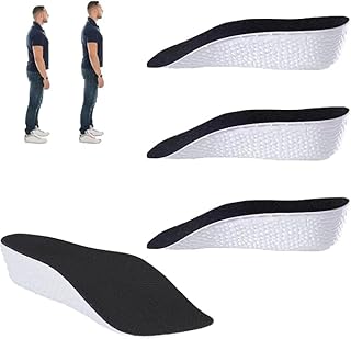 نعل داخلي لزيادة الارتفاع، نعال داخلية مريحة للأحذية من الميموري فوم للرجال والنساء، بطانة للكعب لامتصاص الصدمات، وسائد عالية لتخفيف آلام القدم، 3.5 سم
