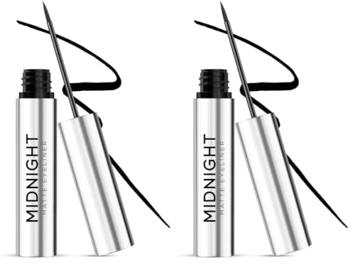Image of RENEE Midnight Matte Eyeliner, Darkest Black, Long Lasting, Smudge-Proof & Waterproof Formula, One-Swipe-Application with Intense Pigment, Enriched with Vitamin E, Camomile & Aloe Vera, 2.5ml