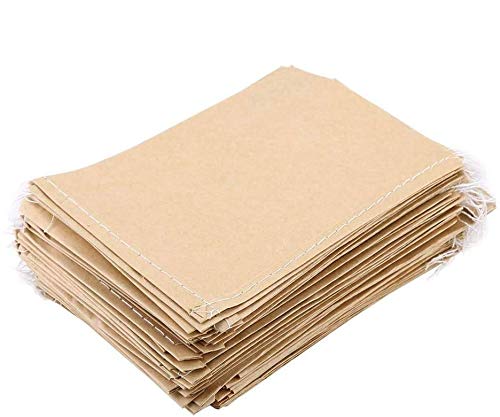 Cafopgrill 100pcs Bolsas de Papel Kraft Vintage, Bolsa de Polen de maíz híbrido de Semillas Bolsa de Saco Bolsillo de Semillas para nueces (11 * 22 cm)