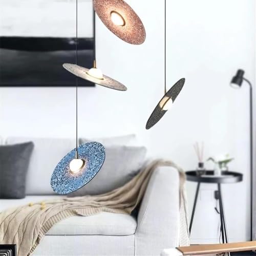 Lustre créatif moderne en ciment rose de 35cm | Finition artisanale style scandinave