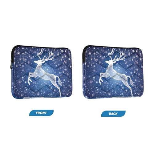 Funda para portátil de 13-14 pulgadas impermeable azul con reno miniatura 2