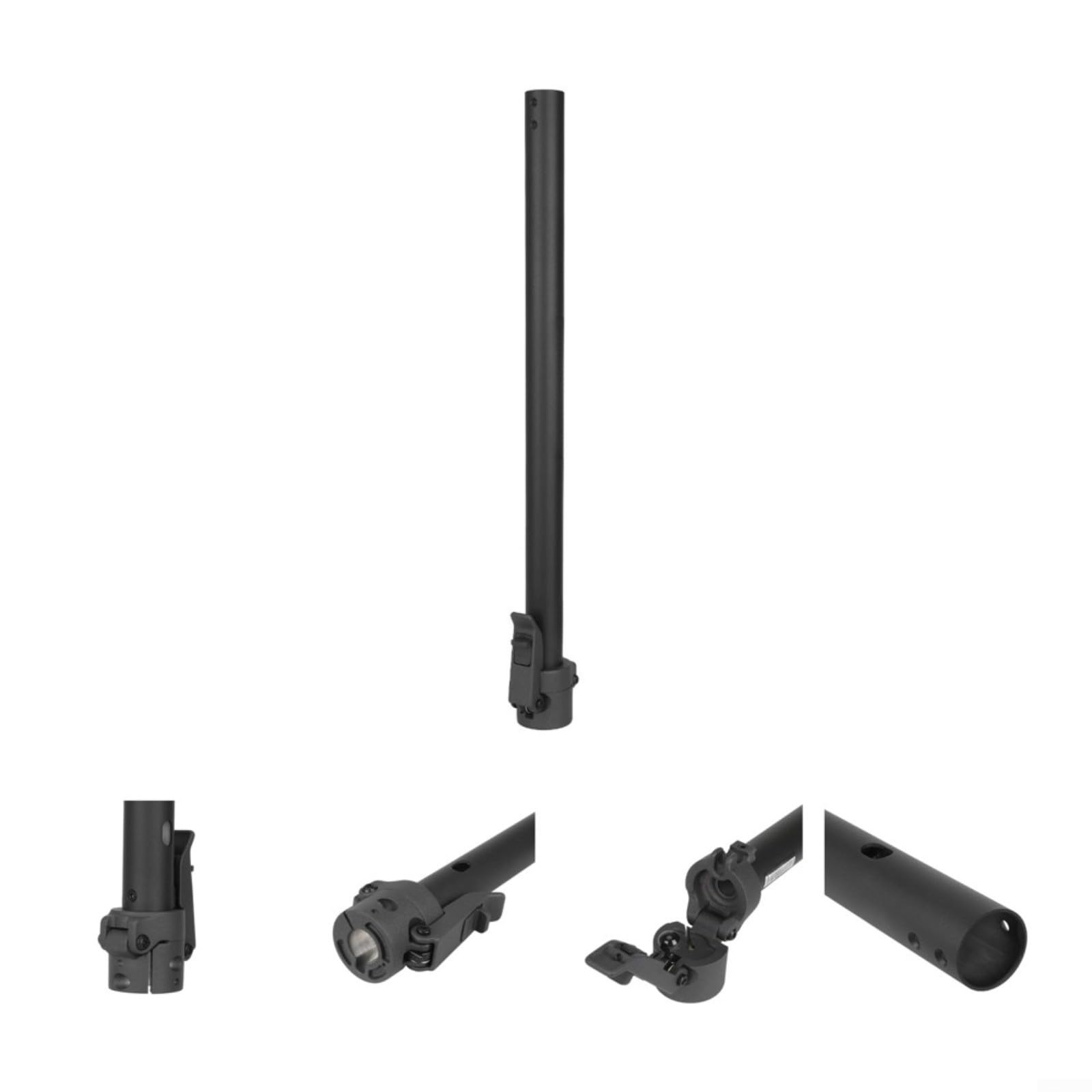 Potence pliable et base pour trottinette électrique Xiaomi 5 - Tube vertical - Tige de support en alliage d'aluminium - Kit de matériel - Noir