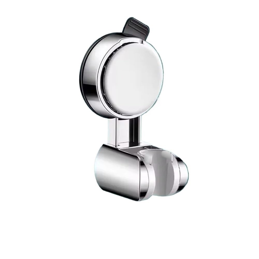 Hgniang Silver Universal Shower Head Holder No Drill Showerhead Bracket Adjustable Wall Mounted For Bathroom Accessories Stable Rotation