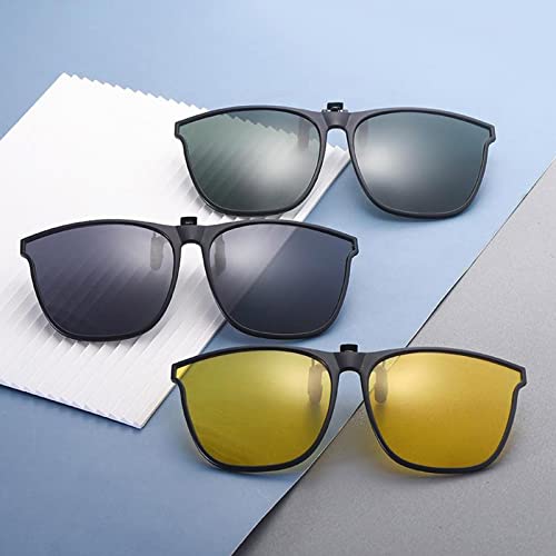 Polarized Clip On Flip Up Sunglasses Over Prescription and Reading Glasses Frames UV Protection Sun Glasses for Driving2