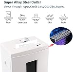 WOLVERINE 18-Sheet 60 Mins Running Time Cross Cut High Security Level P-4 Heavy Duty Paper/CD/Card Ultra Quiet Shredder for Home Office with 6 Gallons Pullout Waste Bin SD9113 (White ETL)