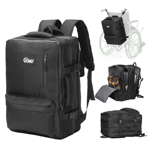 Best luggage for wheelchair users YMU 34L Large Wheelchair Backpack