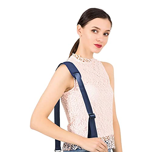 MOSISO 56 Inch Shoulder Strap, Adjustable Thick Soft Universal Replacement Non-Slip Comfort Fit Padded with Metal Swivel Hooks for Laptop Messenger Crossbody Bag Luggage/Duffel/Camera, Navy Blue