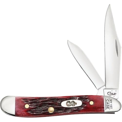 Image of Case WR XX Pocket Knife My First Pocket Worn Old Red Bone Peanut Item #3693 - (6220 SS) - Length Closed: 2 7 /8 Inches