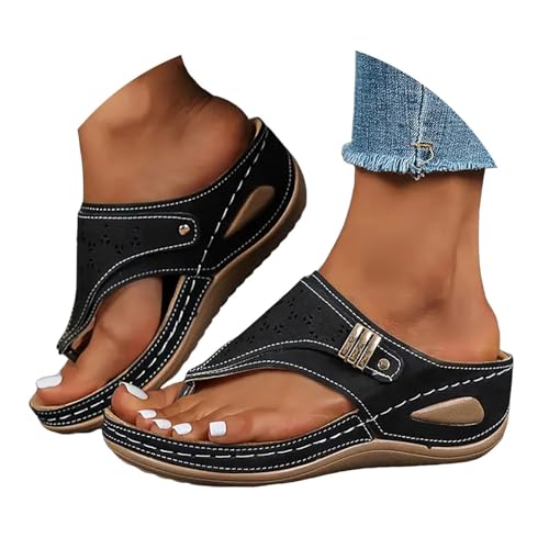 Generic Women's Orthopedic Arch Support Wedge Sandals, Casual Platform Slip On Open Toe Sandals, Unisex-Adults2