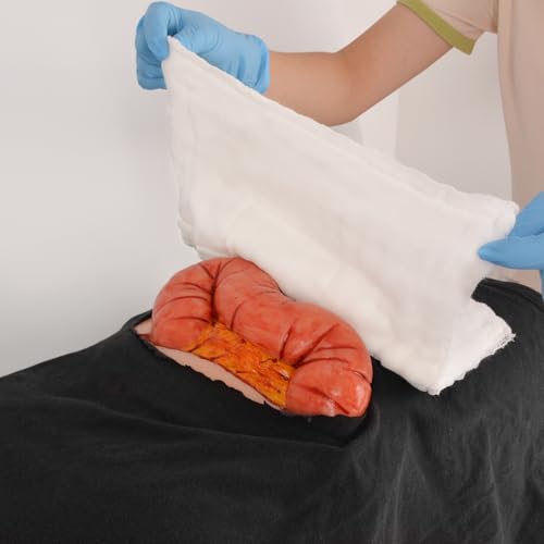 Image of Adhesive Eviscerated Intestine Simulator, Open Abdominal Wound Packing Trainer, Large Intestine Simulator for Wound Care Practice, Medical Education Tools