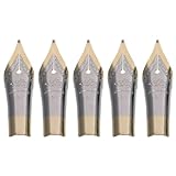 GetCoupon 5PCS Replaceable Pen Nib, Gold Medium Nib Pen Accessories Fit, Jinhao 250/301/500/5099/8802/9009/5000 Fountain Pen Nibs