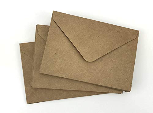 Image of Accuprints Brown Envelopes Pack of 25 (5 x 7) inches | Unique design Texture Hand made Brown envelopes for wedding /party /office use /gift | Size 5 X 7 inches | Complimentary silver stickers for closur