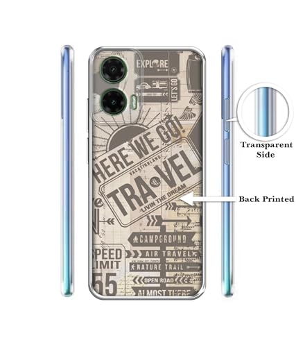 Image of Travel Design Printed Silicon Soft TPU Back Case Cover for Motorola Moto G35 5G