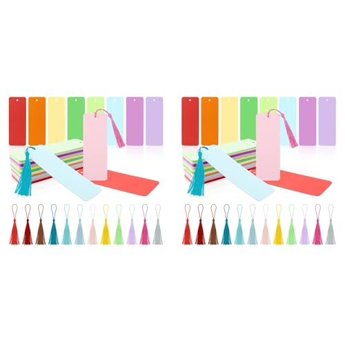 Marque-Pages en Papier Kraft Épais à Personnaliser avec 200 Pompons Colorés