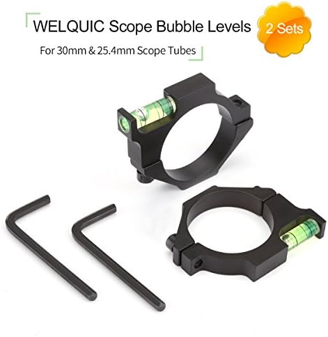 WELQUIC Bubble Level Ant-Cant Device Kit Ring Mount Holder for 30mm 25.4mm 1inch Rifle Scope Tubes
