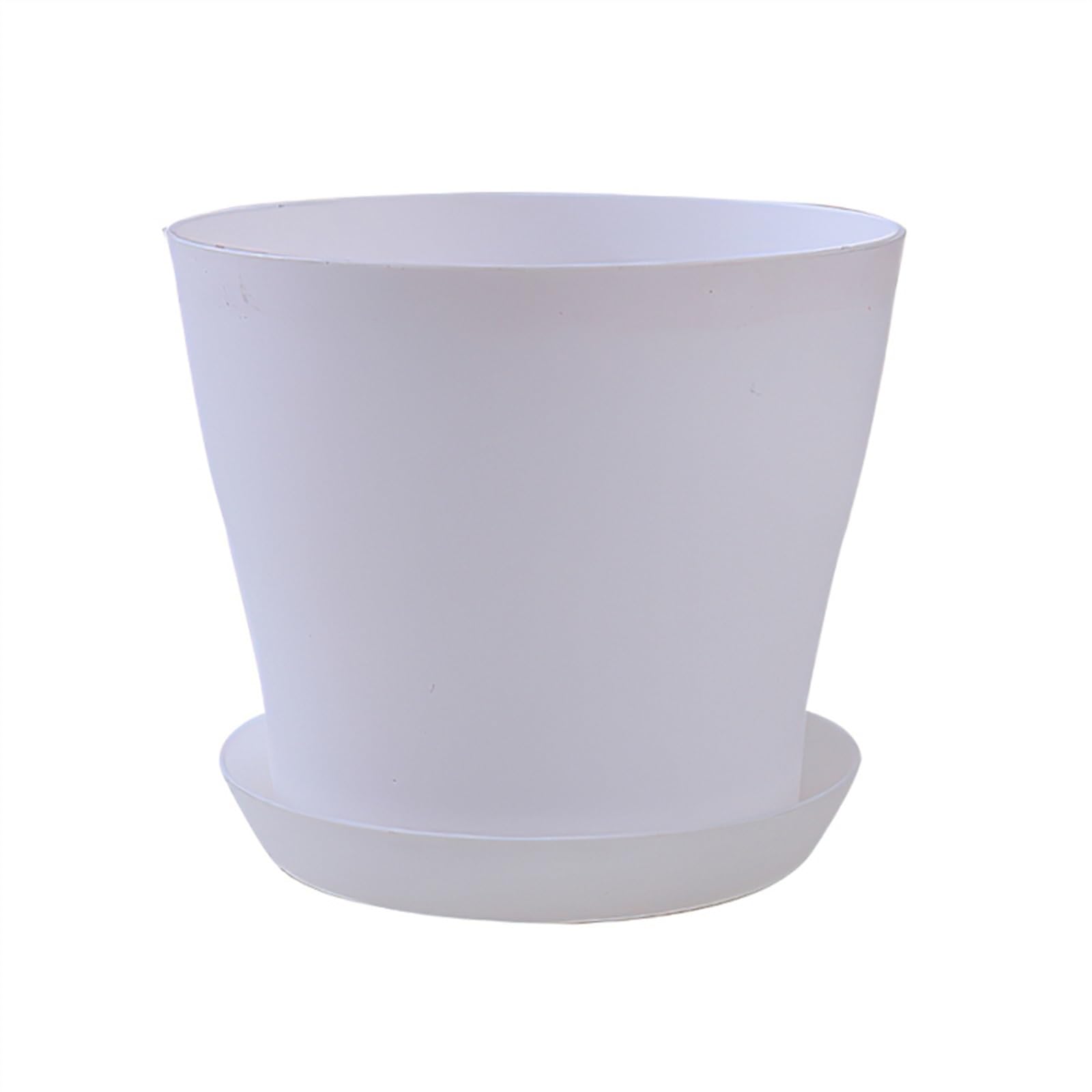 SDGBCXD flowerpot, Succulent Plant Planters Home Balcony Garden Decoration Outdoor Potted Table Decorative(White,XL1500ML)