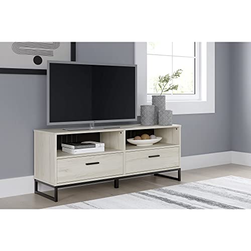 Signature Design By Ashley Socalle Modern Industrial Tv Stand, Fits Tvs Up To 50", Natural Beige #TOP1