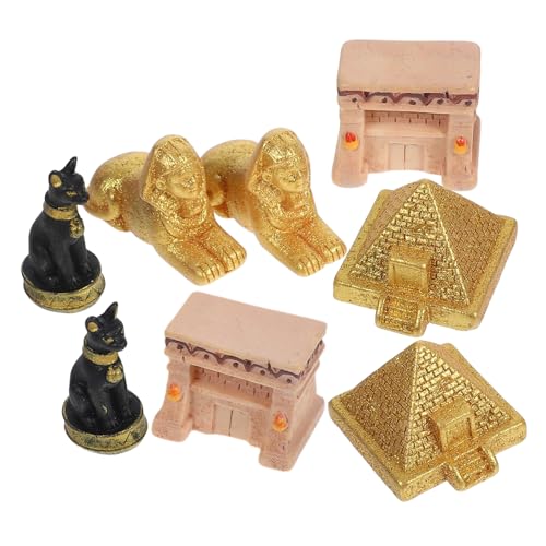 BESTonZON 8 Stück Miniatur Ägyptische Statue Set Resin Figuren...