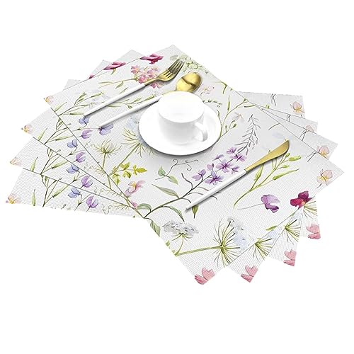 Sets de table de cuisine floraux pour repas en extérieur - 5