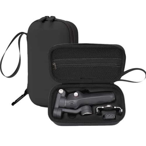 Nokwocy Osmo Mobile 7 Case, Dji Om 7/Om 7P Gimbal Case, Custodia Portatile In Pu Per Osmo Mobile 7 E 7P Stabilizzatore, Grigio, Classico (Black)